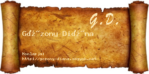 Gózony Diána névjegykártya