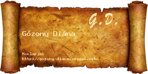 Gózony Diána névjegykártya
